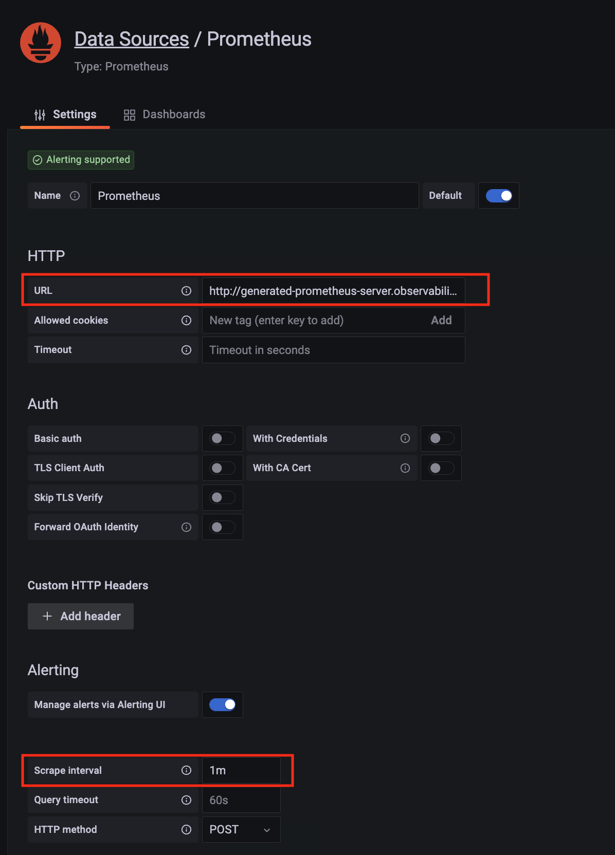 Prometheus Grafana Config Data Source